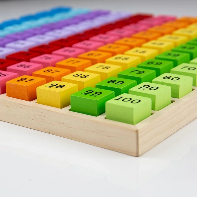 Edukativna igračka Bigjigs Toys – Drveni brojevi u spremniku