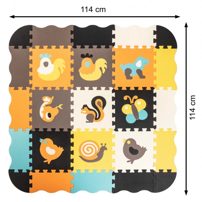Šarene pjenaste puzzle sa životinjama i ogradom - 25 komada