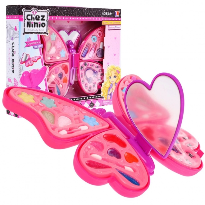 Kozmetički set Pink Butterfly za djecu 5+ Make-up + dodaci za kosu i nokte