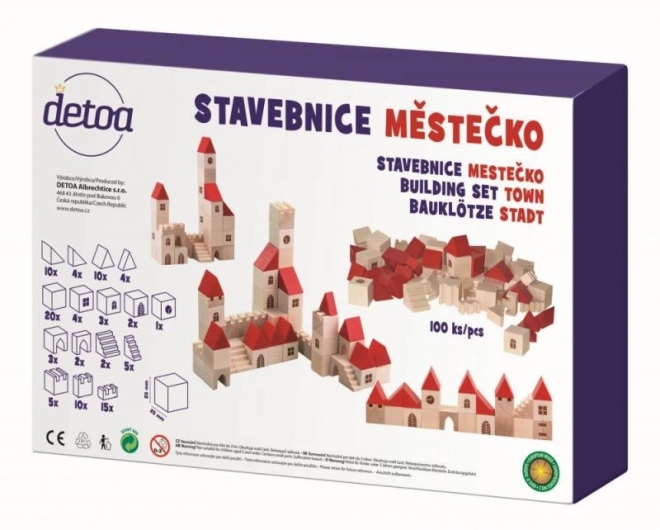 Drvena konstrukcijska igračka grad 100 kom