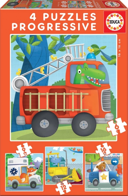 Educa puzzle Životinjski spašavatelji 4u1 (6, 9, 12, 16 dijelova)