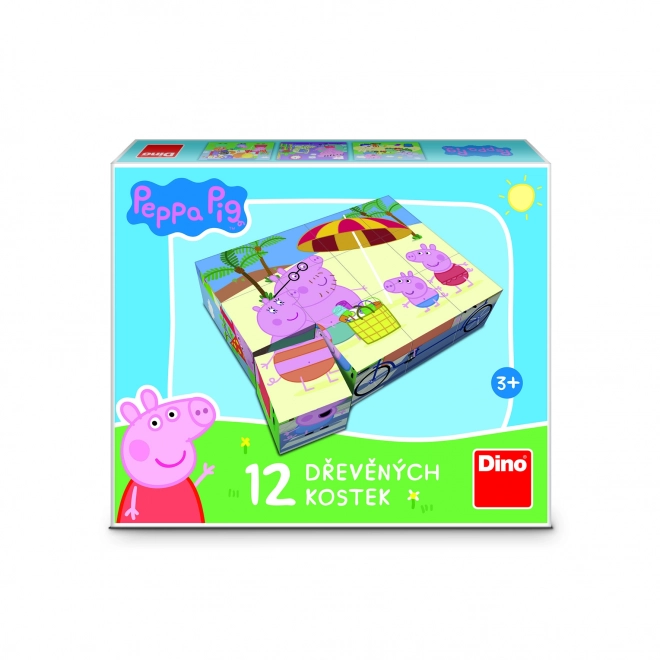 PEPPA PIG 12 Drvene licencne kocke
