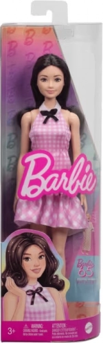 Barbie Fashionistas modna lutka u ružičastoj haljini s kariranim uzorkom