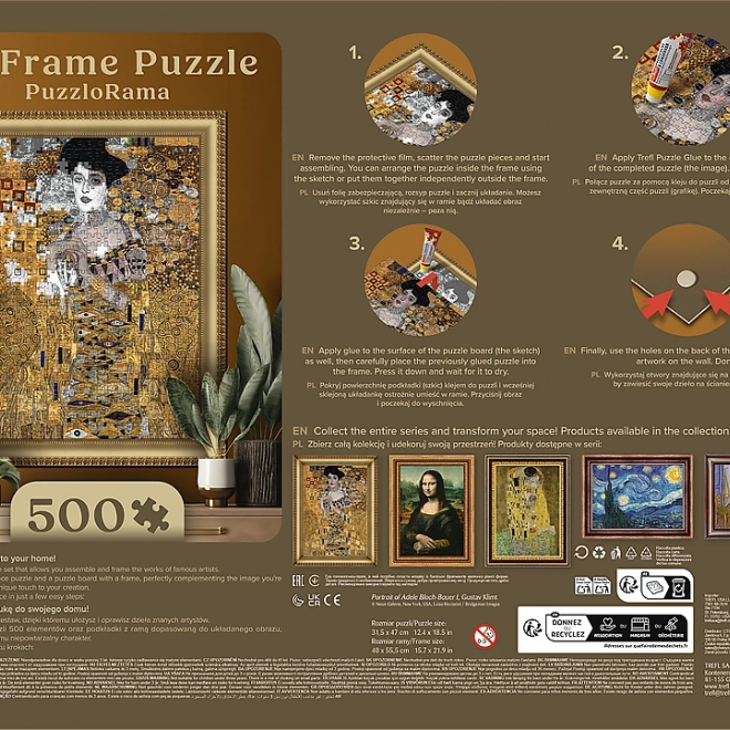 TREFL Puzzle Okvir Stil Adele Bloch-Bauer I 500 Dijelova