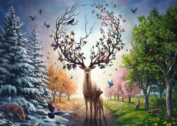 ravensburger puzzle magični jelen 1000 dijelova