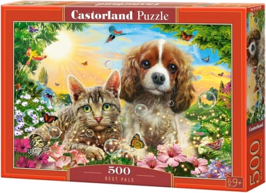 puzzle 500 dijelova najbolji prijatelji – mačka i pas