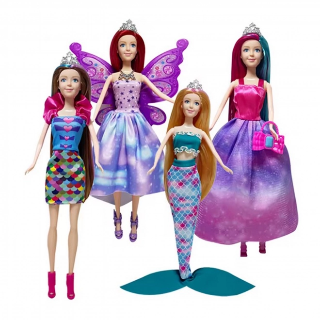 WOOPIE Set 4 Čarobne Princeze - Kutija Lutki 4u1 s Dodacima