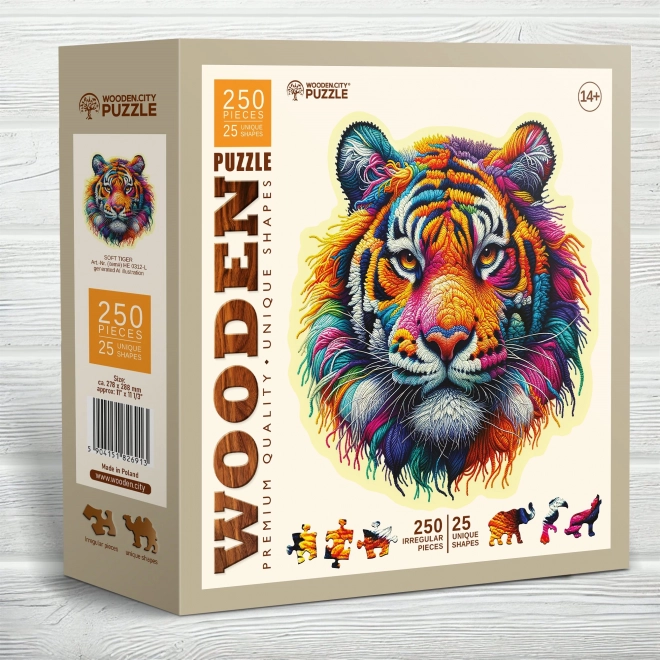 WOODEN CITY Drvene puzzle Nježni tigar 250 dijelova