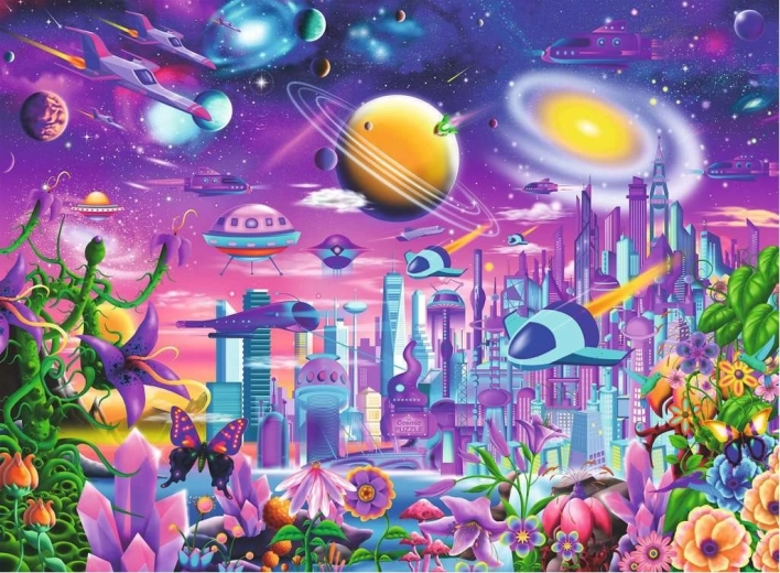 Puzzle Svemirski grad XXL 200 dijelova od Ravensburgera