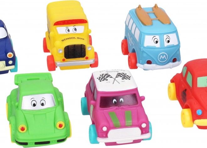 Meki plastični autić 9 cm sa slobodnim kotačima