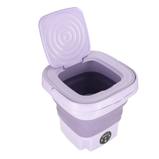 Sklopiva putna mini perilica 8L ljubičasta