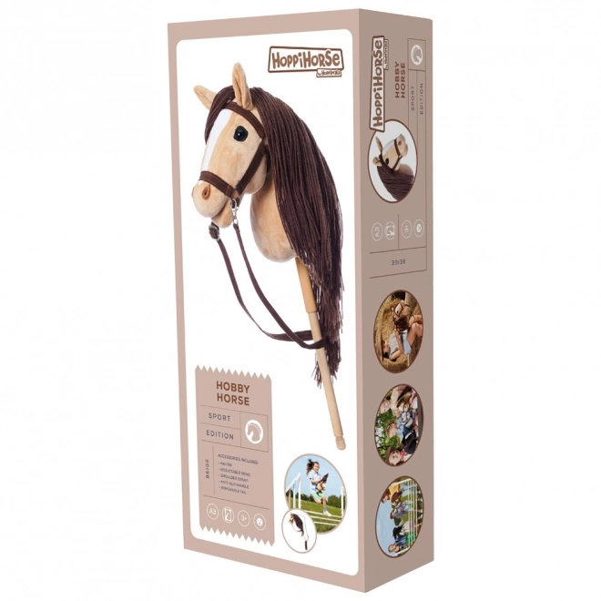 HOPPIHORSE konj na štapu hobby horse veličina A3 bež