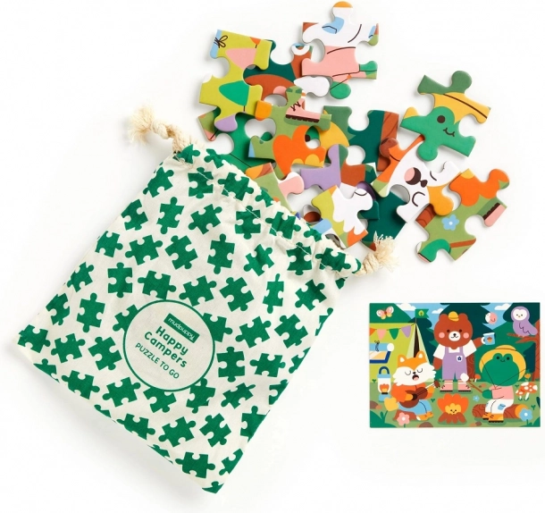 Mudpuppy puzzle Veseli kamperi u platnenoj vrećici