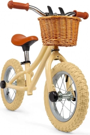 bigjigs toys balans bicikl krem s košaricom