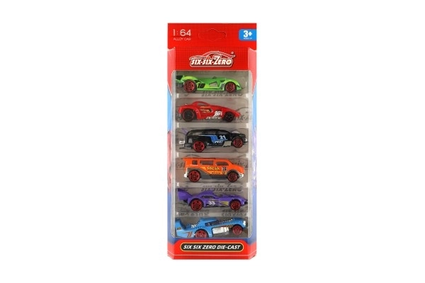 Auto utrke 6kom metal/plastik 8cm slobodna vožnja u kutiji 10,5x27,5x4cm