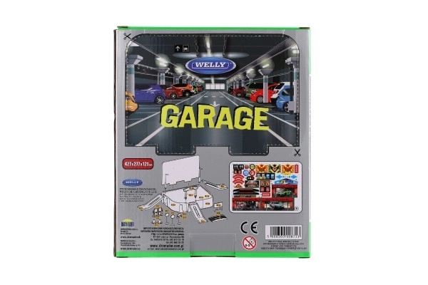 Garaža Welly + auto Welly Porsche metal/plast u kutiji 21x25x5,5cm