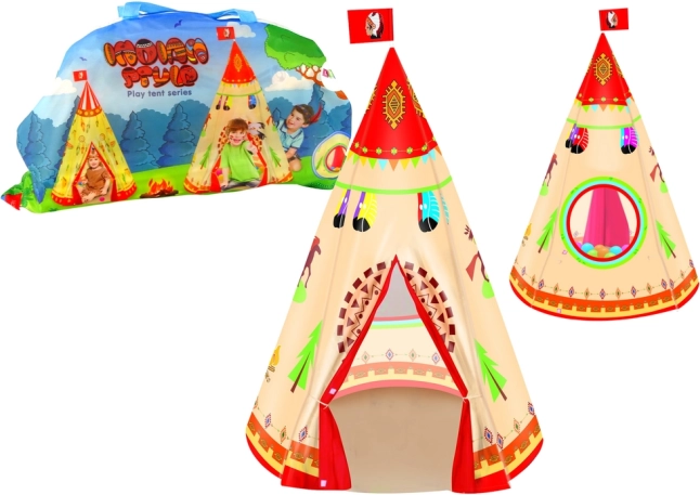 Dječji tipi šator za sobu i vrt, krem, 160 × 105 cm