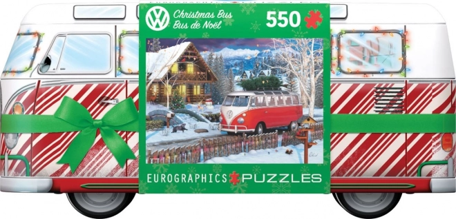 EUROGRAPHICS puzzle u limenoj kutiji božićni autobus Volkswagen 550 dijelova