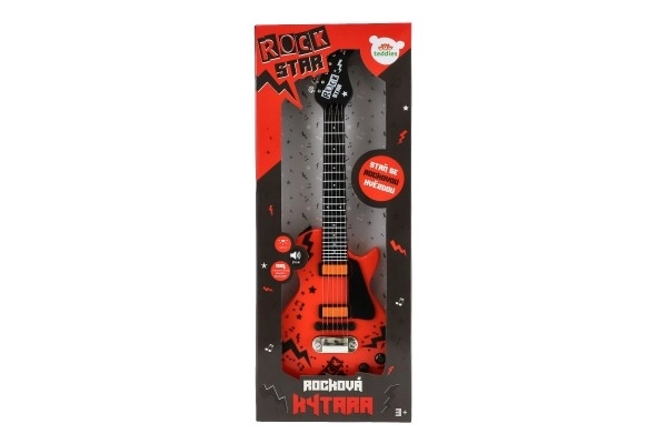 Električna gitara ROCK STAR plast 58cm na baterije sa zvukom, svjetlom u kutiji 24x62x5,5cm