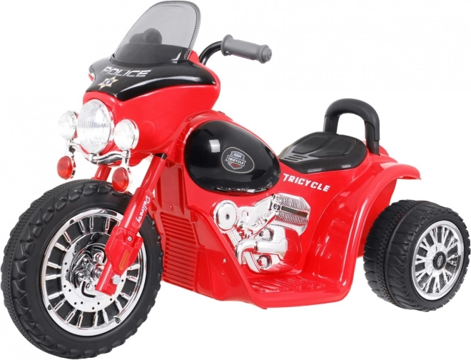 Dječji električni chopper s 3 kotača i LED svjetlima – Crvena
