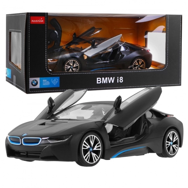 BMW i8 crni RASTAR 1:14 auto na daljinsko upravljanje + 2,4 GHz daljinsko upravljanje