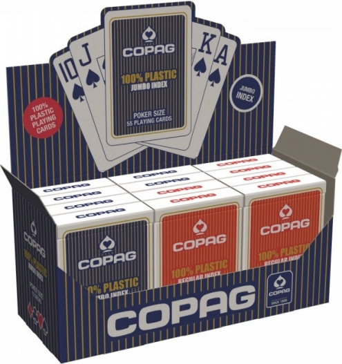 Plastične poker karte PKJ – crvene, veliki indeks