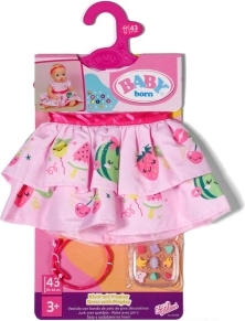 baby born haljina s obručem za kosu i sustavom pinplay, 43 cm