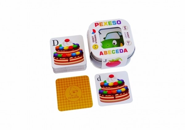 Pexeso Abeceda 64 kartica u metalnoj kutiji 6 x 6 x 4cm
