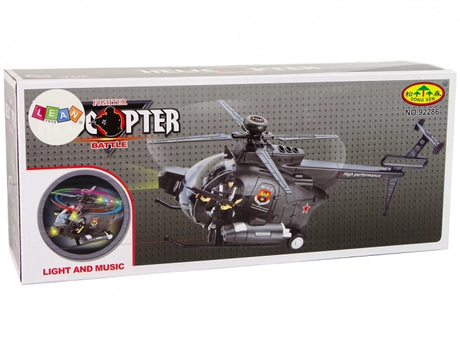 Vojni helikopter s krilima i svjetlosnim efektima na baterije
