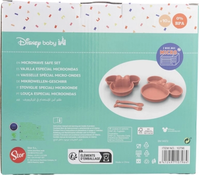 Dječji set za jelo Minnie Mouse 4u1