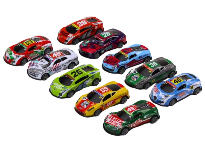 Set trkaćih autića 1:64, 10 komada