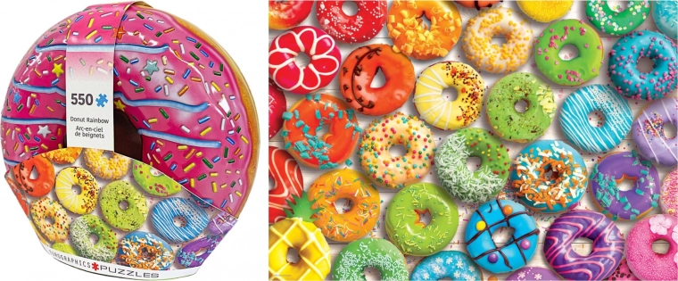 EUROGRAPHICS slagalica u limenoj kutijici Donutska duga – 550 dijelova