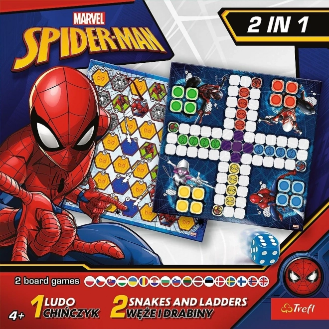Set igara 2u1 Čovječe, ne ljuti se, Zmije i ljestve Spider-Man u kutiji 25x25x5,5cm