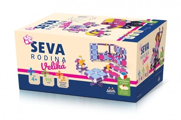 Konstruktor SEVA OBITELJ Veliki plast 915 dijelova u kutiji 27x38x18cm