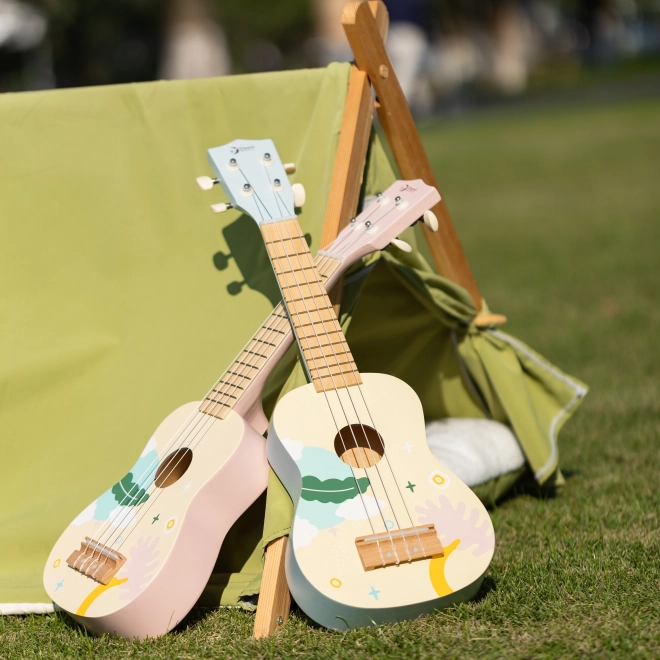 Klasični svijet drveno ukulele za djecu ružičasto