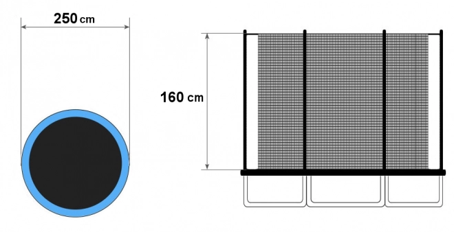Sigurnosna mreža unutarnja trampolina 250cm 8ft/6