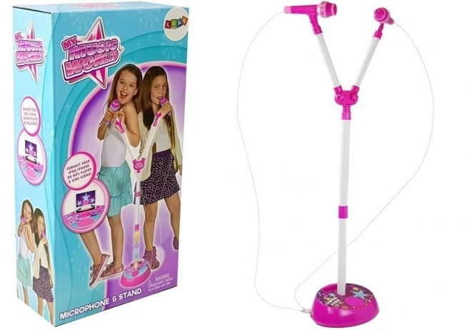 Dvostruki mikrofon Glazbena svjetla MP3 diode Stalak
