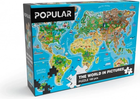 Puzzle karta svijeta 160 dijelova