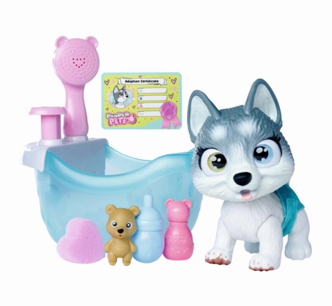 Psić Husky Pamper Petz u kadi