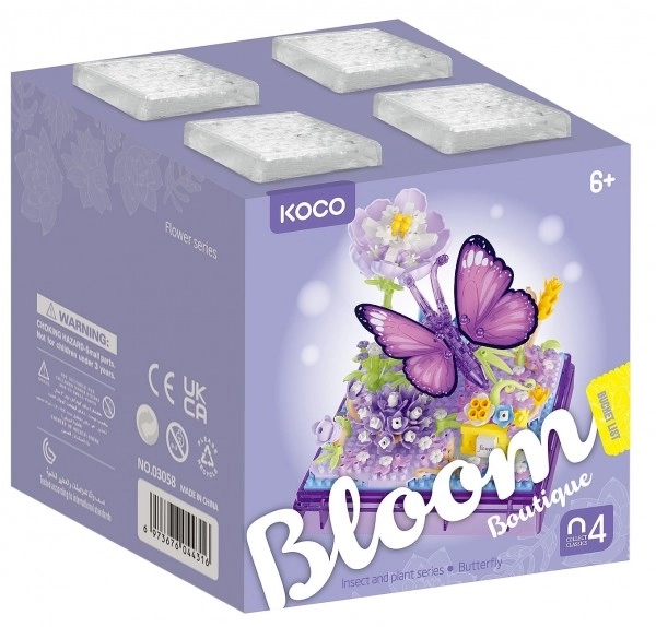 Komplet mini KOCO Leptir plast 471ks u kutiji 11x12x11cm