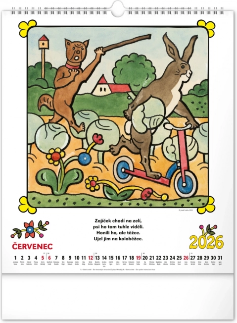 Zidni kalendar Josef Lada - Izreke 2026