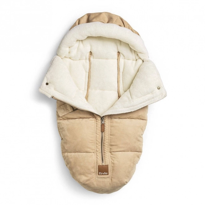 Elodie Details - Vreća za kolica - Aviator Black – Bež/siva || Alcantara