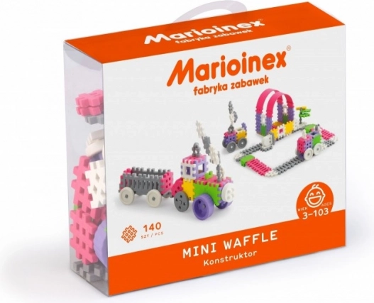 Konstrukcijska slagalica Mini Waffle 140 kom – ružičasta