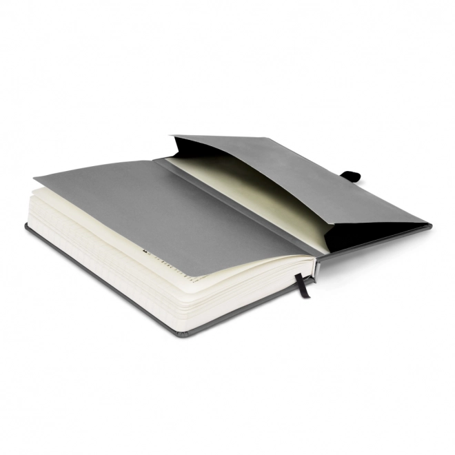 Notićek NOTIQUE crno-sivi s linijama 13 x 21 cm