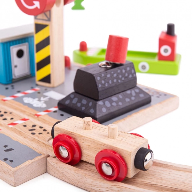 Bigjigs Rail Ugljenokop s dizalicom