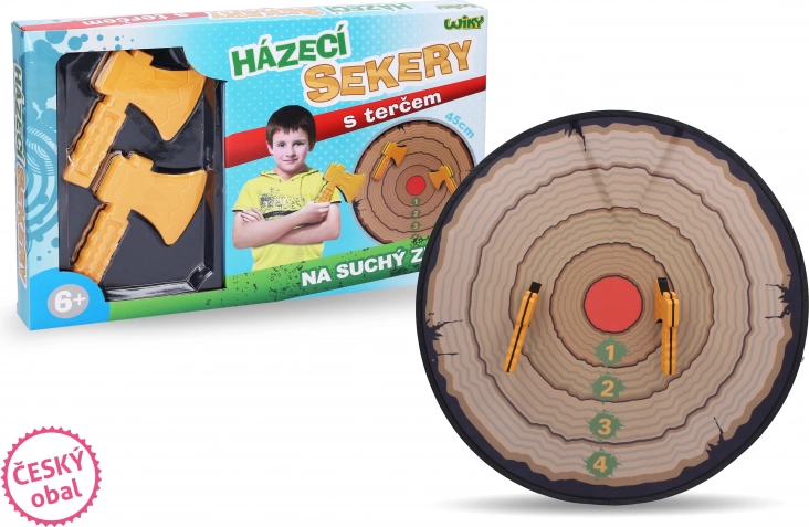 Bacanje sjekirica za djecu s metom 45 cm