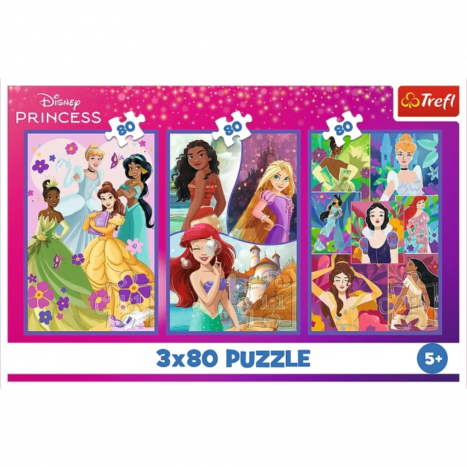 Puzzle 3x80 Disney Princeze Prijateljice Trefl