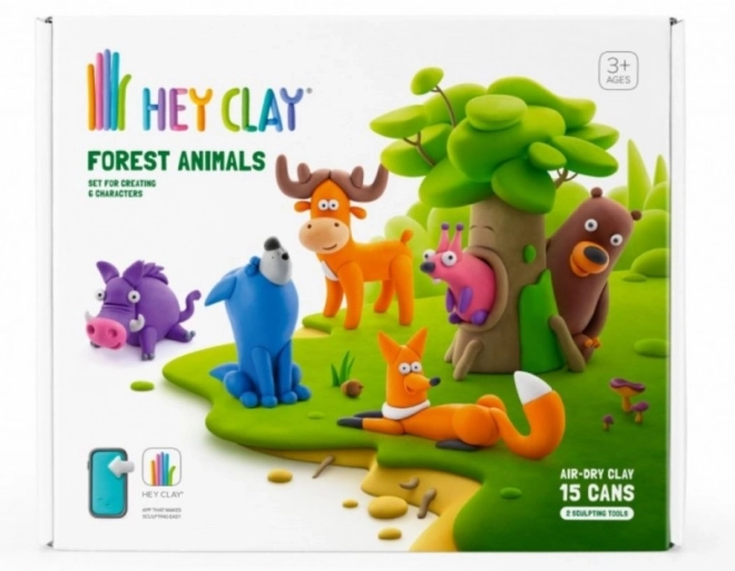 Hey Clay plastična set Šumske životinje
