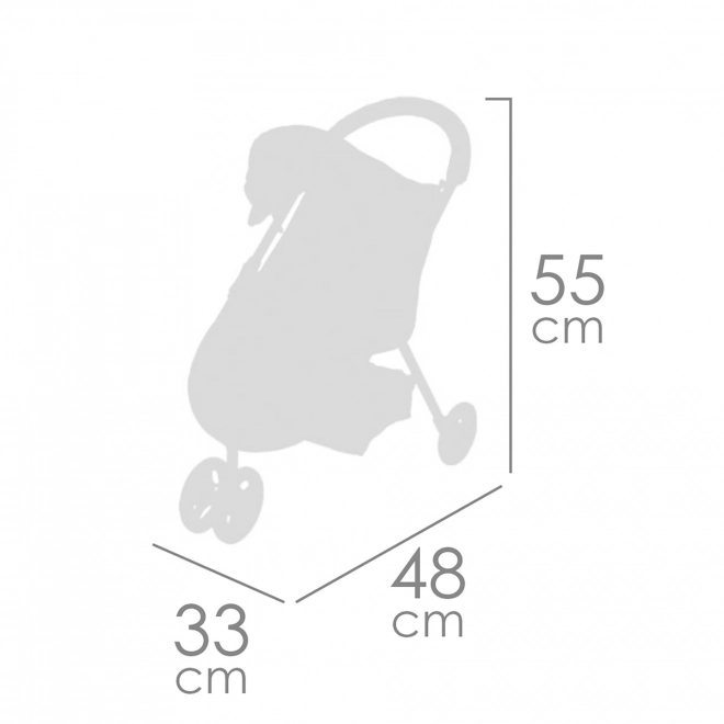 DeCuevas 90280 sportska kolica za lutke na tri kotača COCO 2024 - 55 cm