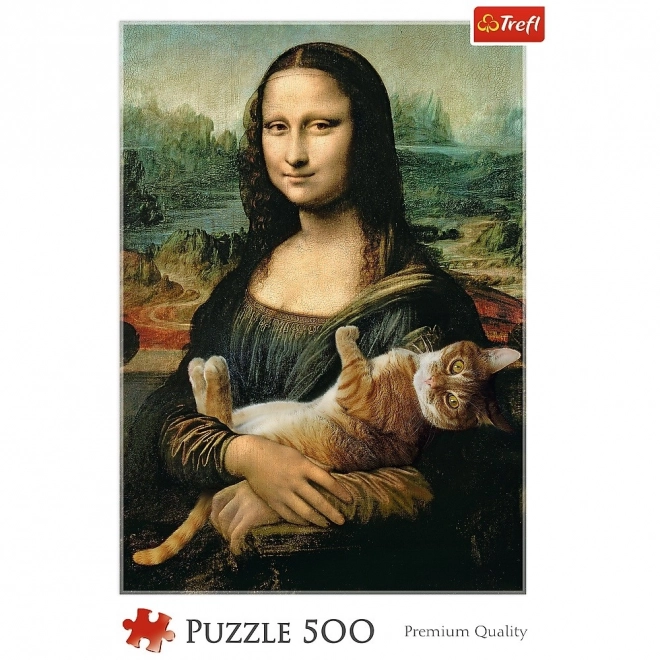 Puzzle Mona Lisa s mačkom Murčekom, 500 dijelova